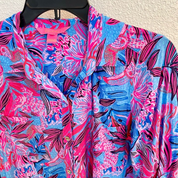 Lilly Pulitzer Natalie Ruby Red Wild Times swim coverup XS - Picture 2 of 4